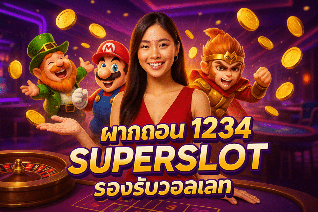 ฝากถอน 1234 SUPERSLOT รองรับวอลเลท