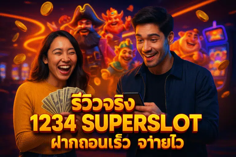 รีวิวจริง 1234 SUPERSLOT ฝากถอนเร็ว จ่ายไว