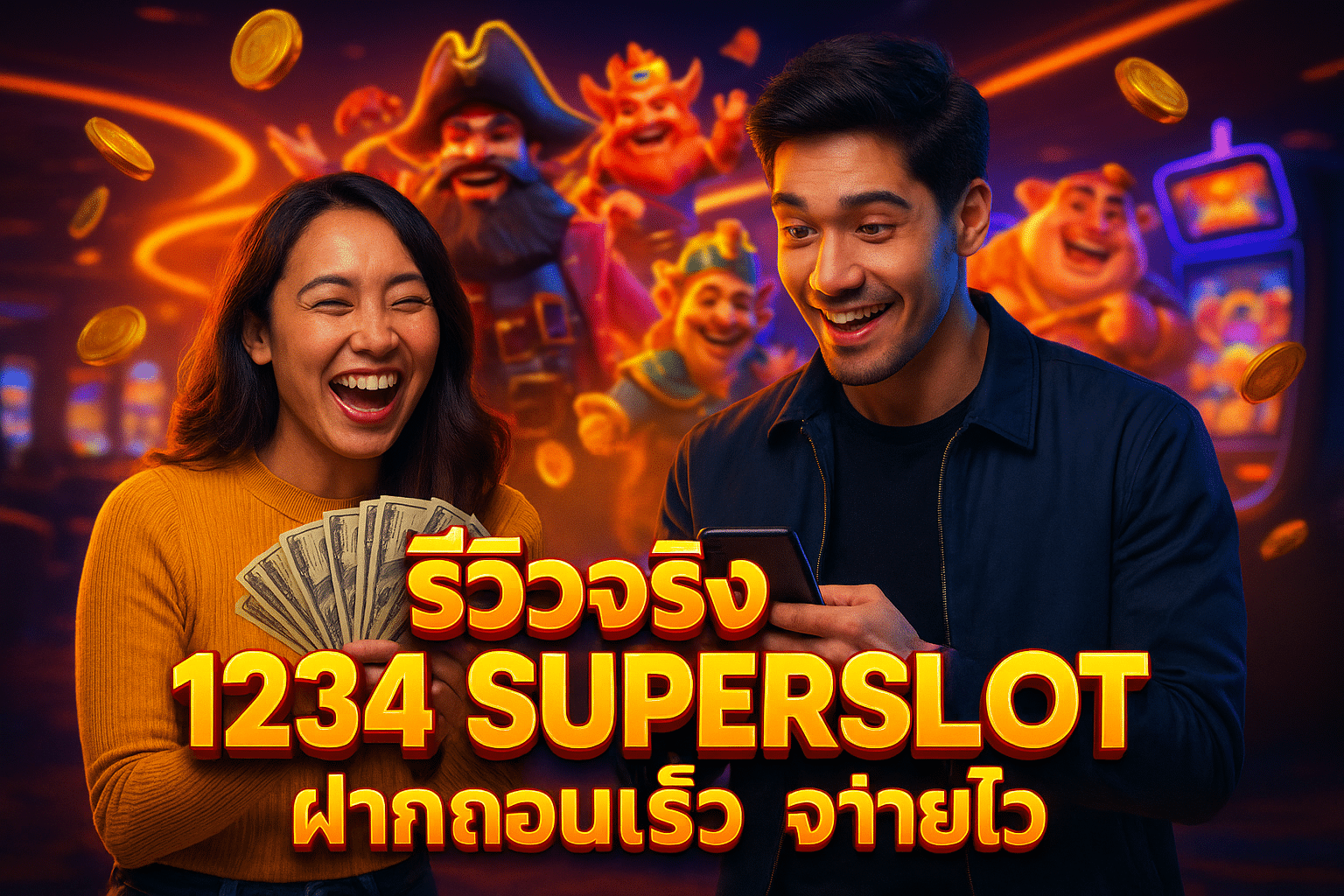 รีวิวจริง 1234 SUPERSLOT ฝากถอนเร็ว จ่ายไว